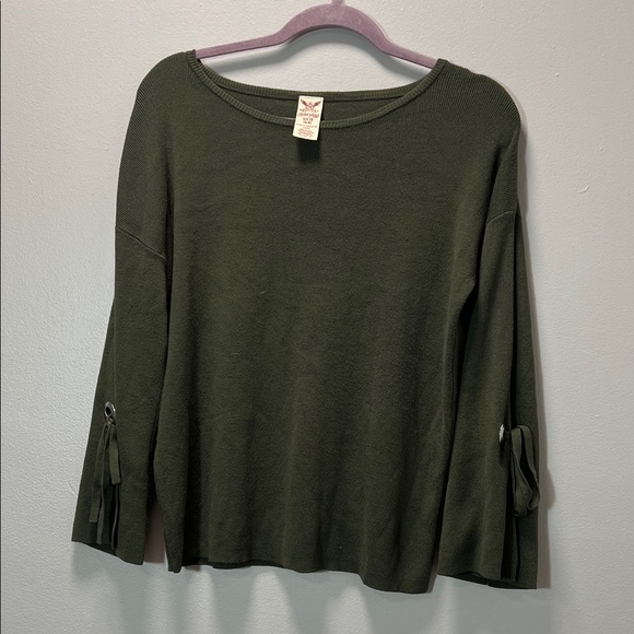 Faded Glory Sweaters - Green Faded Glory Sweater with Bell Sleeves